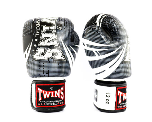 GĂNG TAY BOXING TWINS HỌA TIẾT FBGVL3-TW5 ĐEN TRẮNG