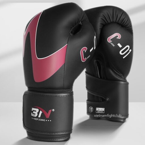 GĂNG TAY BOXING BN C01 - ĐEN ĐỎ - Ảnh 2