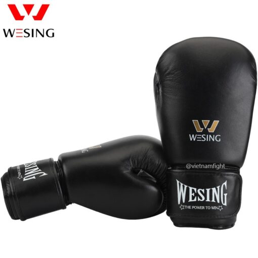 GĂNG TAY BOXING THI ĐẤU WESING - ĐEN - Ảnh 2