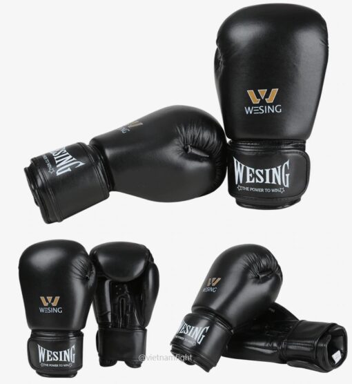 GĂNG TAY BOXING THI ĐẤU WESING - ĐEN - Ảnh 4