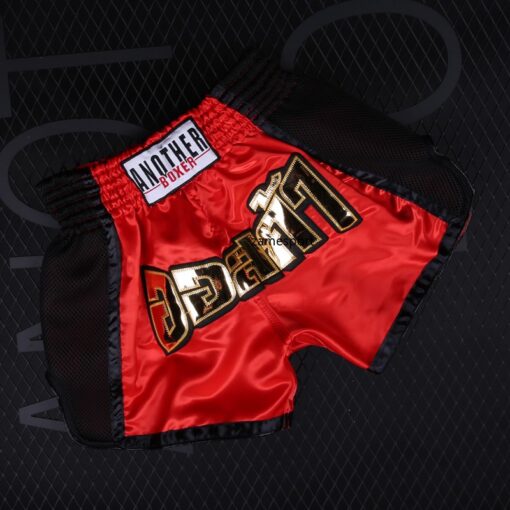 QUẦN MUAY THAI ANOTHERBOXER -  ĐEN ĐỎ
