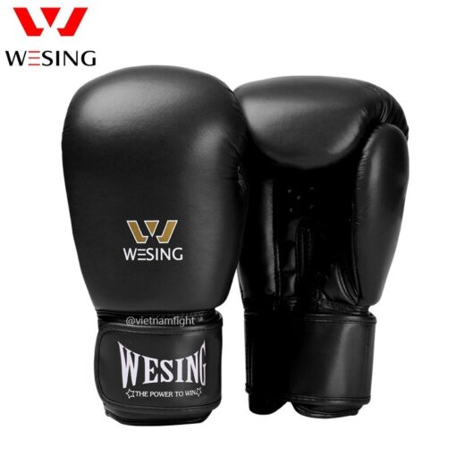 GĂNG TAY BOXING THI ĐẤU WESING - ĐEN