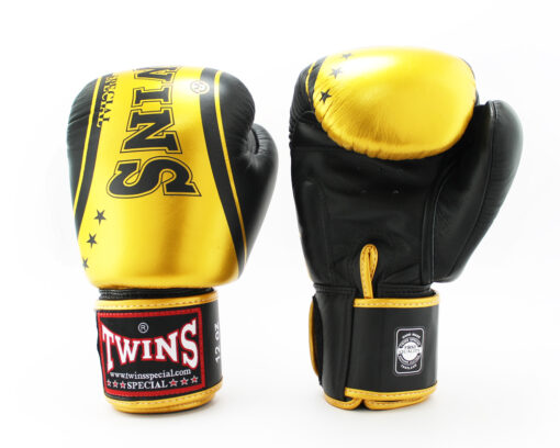 GĂNG TAY BOXING TWINS HỌA TIẾT FBGVL3-TW4 VÀNG ĐEN