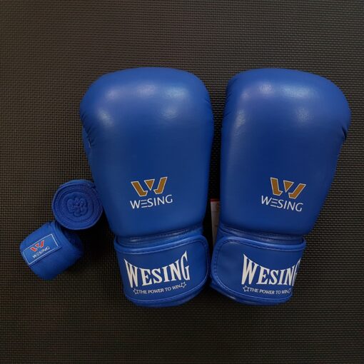 GĂNG TAY BOXING THI ĐẤU WESING - XANH - Ảnh 2