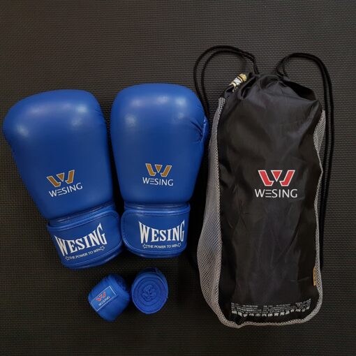GĂNG TAY BOXING THI ĐẤU WESING - XANH - Ảnh 3