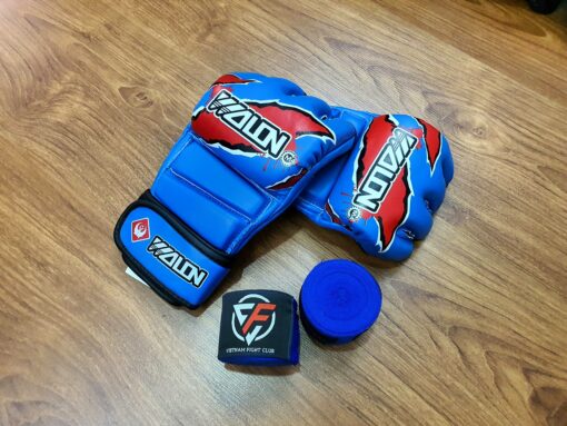 GĂNG TAY MMA KICKBOXING BOXING WOLON- XANH - Ảnh 2