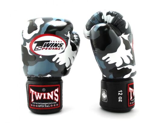 GĂNG TAY BOXING TWINS CAMO - XÁM