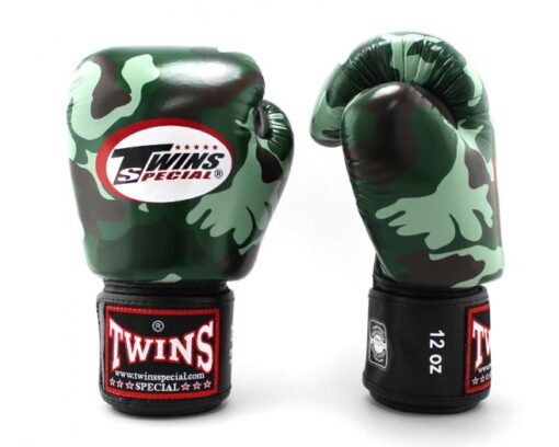 GĂNG TAY BOXING TWINS CAMO - XANH LÁ
