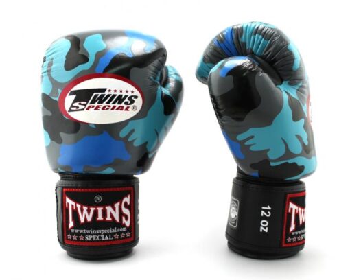 GĂNG TAY BOXING TWINS CAMO - XANH