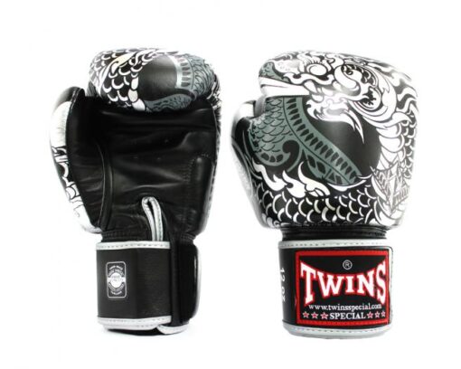 GĂNG TAY BOXING TWINS FBGVL3-52 NAGAS SILVER/BLACK - Ảnh 2