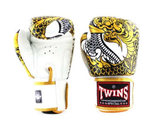 GĂNG TAY BOXING TWINS FBGVL3-52 NAGAS GOLD/WHITE - Ảnh 3