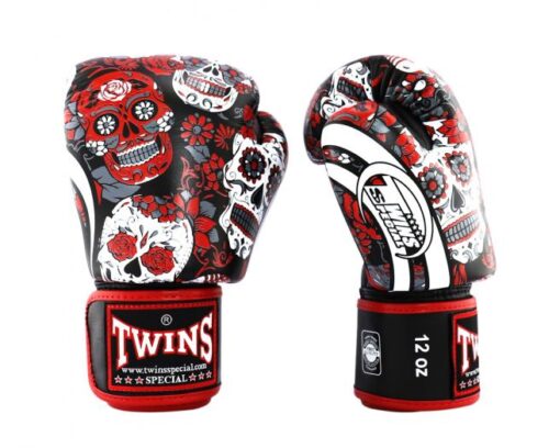 GĂNG TAY BOXING TWINS FBGVL3-53 SKULL Đỏ - Ảnh 2
