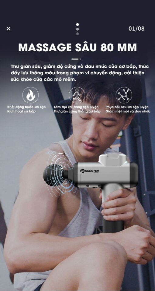 MÁY MASSAGE CẦM TAY BOOSTER M2A CHÍNH HÃNG - Ảnh 7