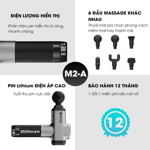 MÁY MASSAGE CẦM TAY BOOSTER M2A CHÍNH HÃNG - Ảnh 3