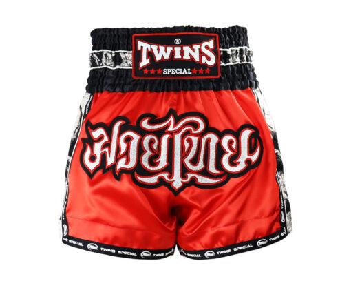 QUẦN BOXING MUAY THAI TWINS SKULL - ĐỎ - Ảnh 2