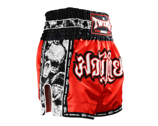 QUẦN BOXING MUAY THAI TWINS SKULL - ĐỎ