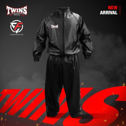 BỘ ÉP CÂN TWINS VSS2 ĐEN- SAUNA SUITS - Ảnh 2