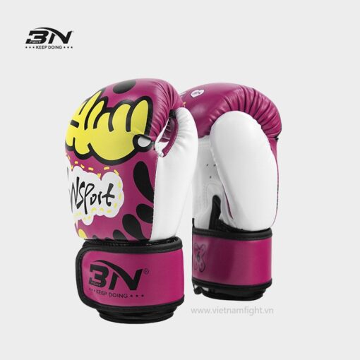 GĂNG TAY BOXING TRẺ EM BN HỌA TIẾT TÍM