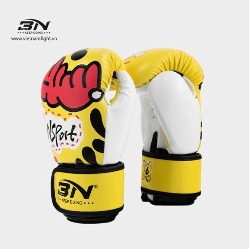 GĂNG TAY BOXING TRẺ EM BN HỌA TIẾT VÀNG