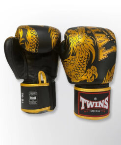 GĂNG TAY BOXING TWINS FBGVL3-49 RỒNG ĐEN VÀNG GOLD