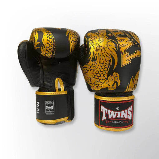 GĂNG TAY BOXING TWINS FBGVL3-49 RỒNG ĐEN VÀNG GOLD