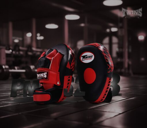 Đích đấm Boxing Twins PMS28 Focus Mitts Đen Đỏ - Ảnh 3